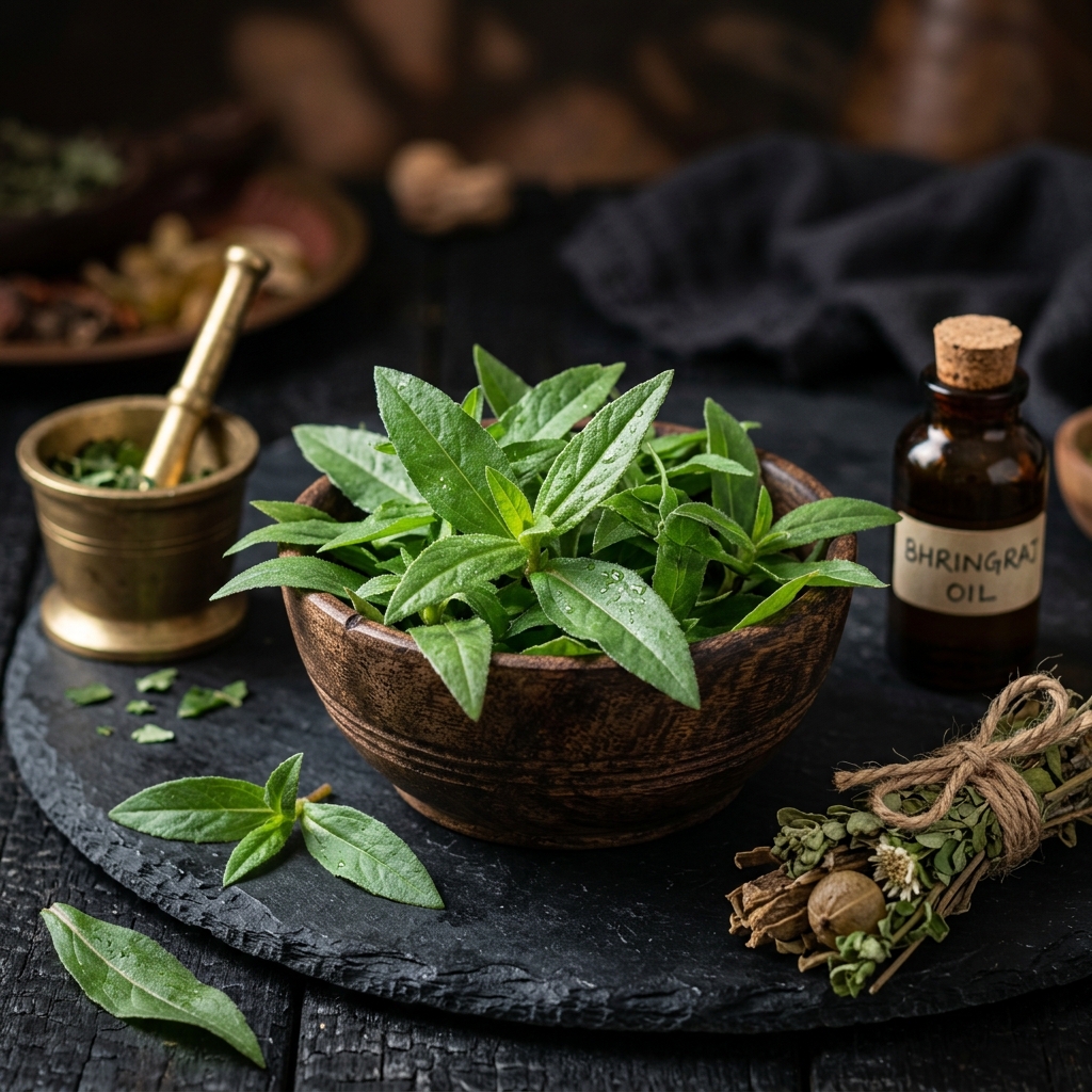 Organic Bhringraj Herb King of Hair Growth in Kerala