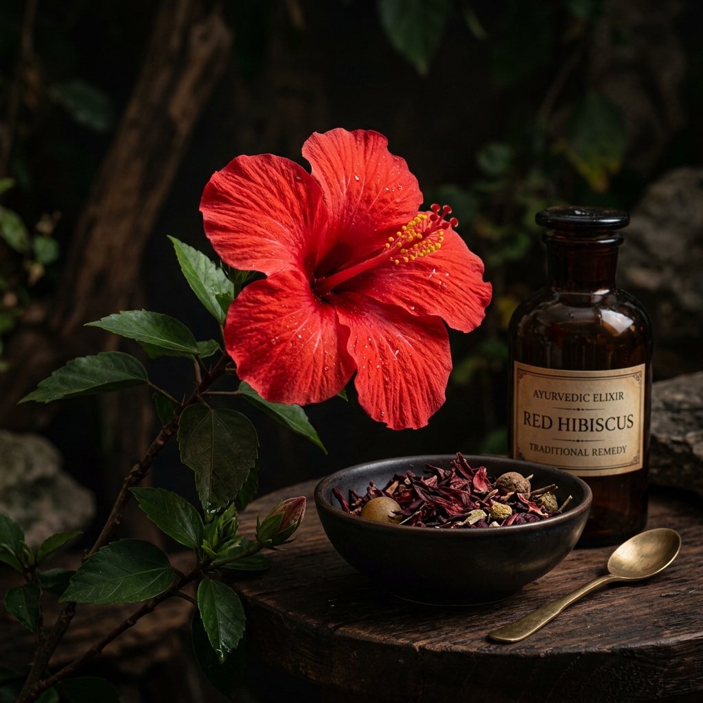 Fresh Hibiscus Flowers for Cuticle Conditioning and Heat Protection